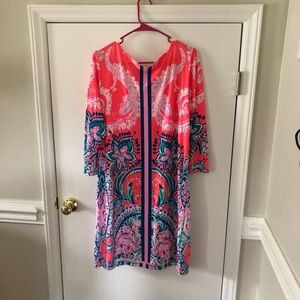 Gorgeous orange and different color dress sure to turn heads